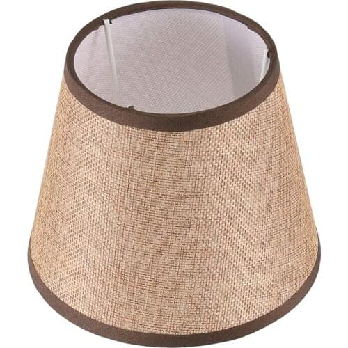 Natural Linen Lamp Shades, Upgraded Chandelier Shades, Linen Construction Lamp Shades for Wall Lights