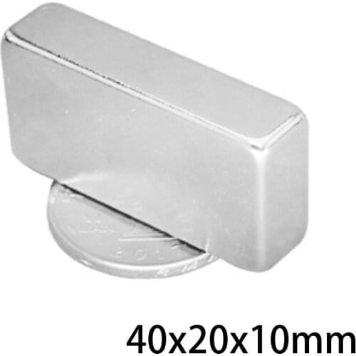 1~15PCS 40x20x10 Quadrate Powerful Magnets Strip DIY Permanent Magnetic 40x20x10mm Super Powerful Neodymium Magnet 40*20*10 mm