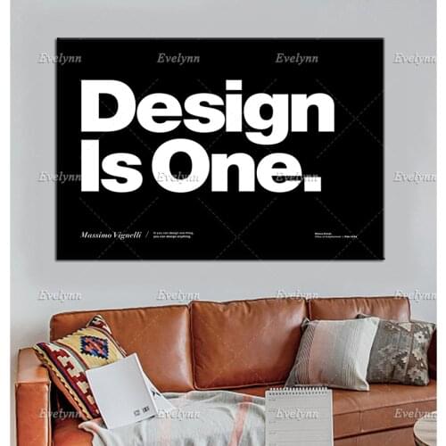 Massimo Vignelli Is One Quote Helvetica Print Wall Art Product Design UX/UI Industrial Minimalist Poster Home Decor Canvas Gift