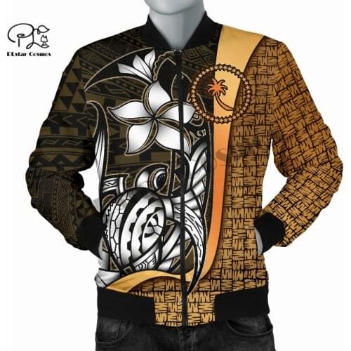 Men/Women Winter Trible Chuuk Polynesian Tattoo 3DPrinted Autumn Zipper Flight Jacket Casual Unisex Harajuku Coat Streetwear E-1