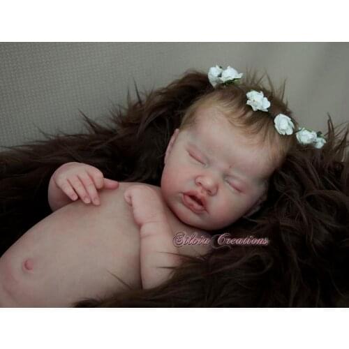 17inch Unpainted Reborn Doll Kit Indie by laura Soft Touch Unfinished Doll Parts with cloth and silicone body Waterproof Toys