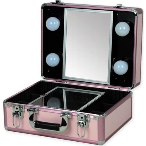 2016 New Type Make up Vanity Box Case Contouring Beauty Kit Gift Set Mirror Storage Box 10 type with yellow or White Light