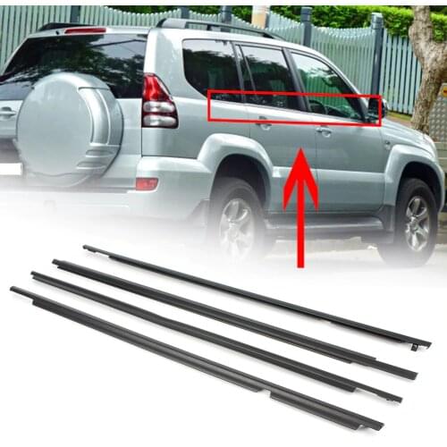 4PCS Weatherstrips Door Belts for Toyota Land Cruiser Prado For Lexus GX470 2003 2004 2005 2006 2007 2008 2009 Car Accessories