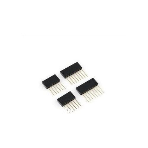 80PCS 2.54MM 6Pin & 8Pin 10MM Long Needle Female Header Strip Stackable Header W5100 6p 8p Long Needle Female Kit