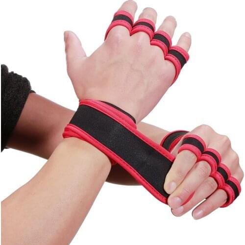 Fitness Sports Weightlifting Gloves Silicone Anti-slip Workout Half Finger Gloves Crossfit Gymnastics Grips Hand Palm Protection