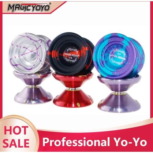 Top Professional Magic Exquisite Color K8 Ghost-Hand Metal Yo-Yo For Tricks Large Diameter Easy Operate Fancy Yoyo Kids Toy Gift