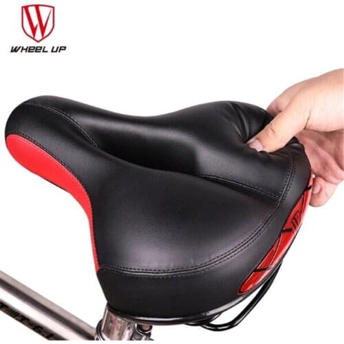 WHEEL UP Bicycle Saddle Soft Thicken Bicycle Saddles Seat Reflective Cycling Saddle MTB Mountain Road Bike Bicycle Accessories