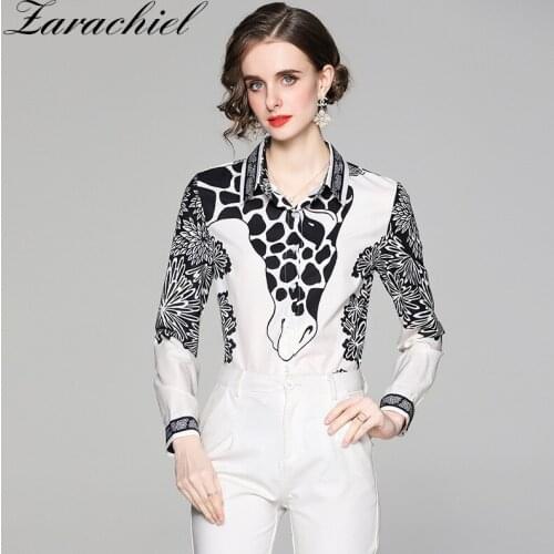 2021 Autumn Fashion Zebra Print Blouse Female Blusas Mujer De Moda Long Sleeve Button Up Shirt Womens Tops and Blouses Fall