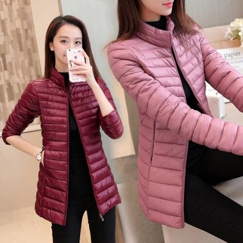 Womens Autumn Winter Thick Down Cotton Padded Parka Wind-Resistant Breathable Coat Plus Size Female Jackets Slim Warm Outwear