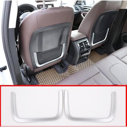2 Pcs For BMW X3 G01 2018 ABS Chrome Car Rear Trunk Seat Net Decoration Frame Trim Auto Accessories