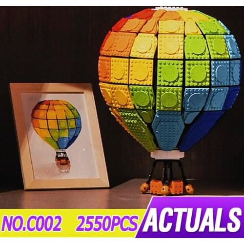 New MOC Colorful Rainbow Balloon Model 2550pcs Building Blocks Bricks Eduactional Puzzle Toy For Child Christmas Gift