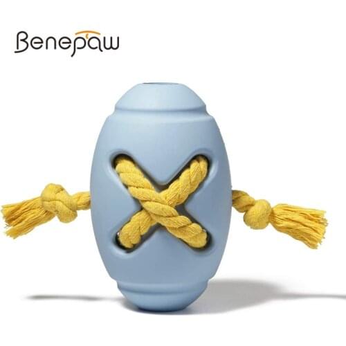 Benepaw Sturdy Rubber Dog Toys Interactive Nontoxic Lightweight Pet Rope Toy For Small Medium Large Dogs Teething Puppy Chew