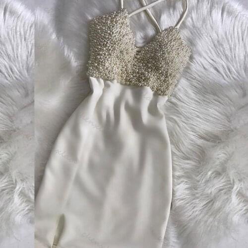 Sexy Mini Short Beaded Homecoming Dresses Cocktail Dresses vestidos de graduacion Backless Prom Gown