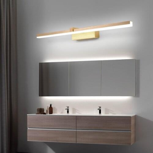 AC110/240V L40cm 60cm 80cm modern art decor led bathroom mirror light Brushed Gold make up Mirror lamp Washroom toilet lighting