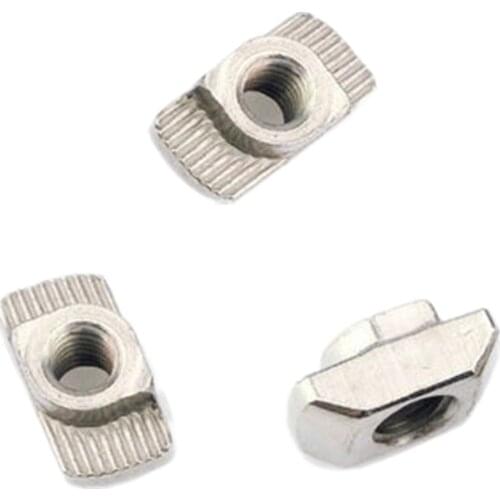 DuoWeiSi 10pcs/lot 20 type boat T-nut screw nut for 20 series European standard aluminum profile T-nut m3 m4 m5 screw