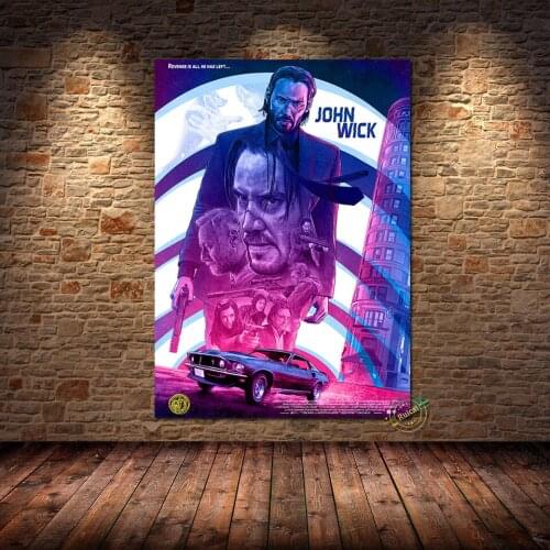 John Wick Poster Movie Figure Art Canvas Painting Wall Art Prints Wall Pictures For Living Room Home Decor Gift