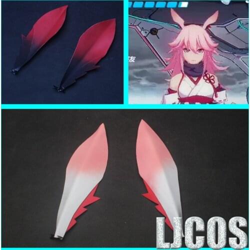 Honkai Impact 3 Yae Sakura Cosplay Ears Gradual Color Rabbit Ear Head Clip Girl Cosplay Props Headwear Game Cosplay Ears