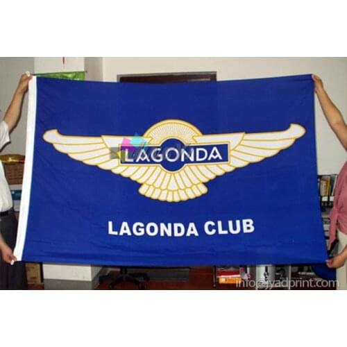 Custom Made 3X5ft Flying Polyester Fabric Banner Flag with plastic hooks