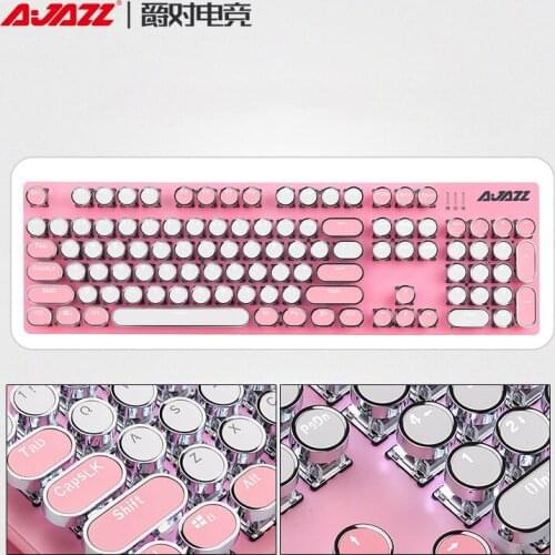 Ajazz ROBOCOP Gaming Keyboard Mechanical Backlit Keyboard Ergonomic Anti-ghosting N-key Rollover Brown/Black/Red/Blue Switches