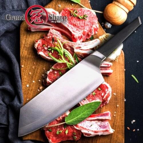 Cleaver Knife 7.7 Inch 3 Layers Japanese AUS-10 Stainless Steel Kitchen Knives Chef Chopping Vegetables Slicing Cooking Tools