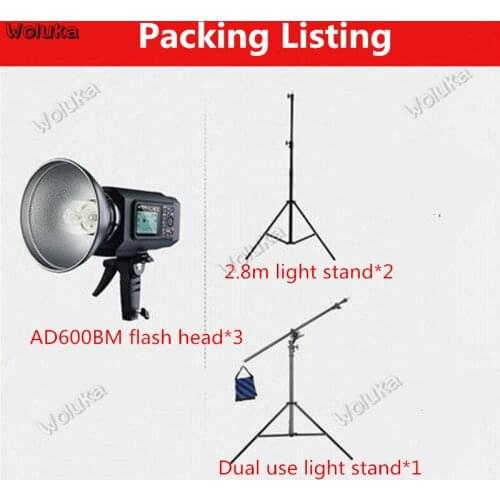 Godox AD600BM Photography Lamp Indoor portrait photo shooting light liangying formation room Flash shed Pat three lamp CD50 T03