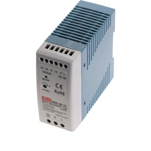 MDR-60 60W Single Output 5V 12V 15V 24V 36V 48V Industrial Din Rail Switching Power Supply AC/DC MDR-60-5/12 /24/48