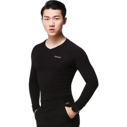 Latin dance costumse long sleeves latin dance tops for men latin dancing jackets S-3XL