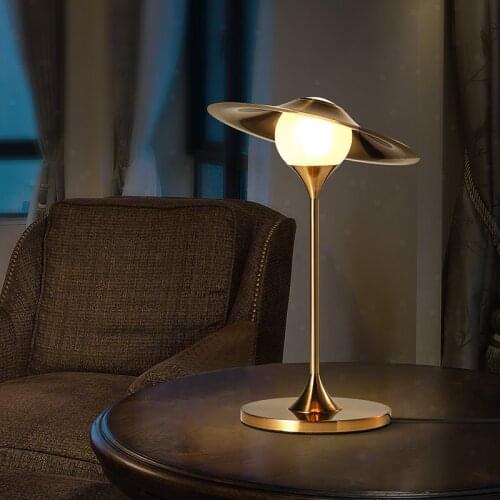 Nordic LED Table Lamp For Bedroom Bedside Study Room Table Lights Gold or Black Body Plated Desk Lighting
