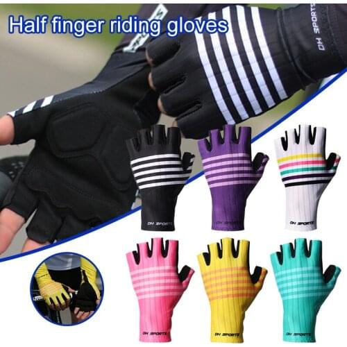 Non-slip Half Finger Gloves with Wrist Wrap Support Padded Fitness Short Open Finger Glove for Riding Sports Summer XR-Hot
