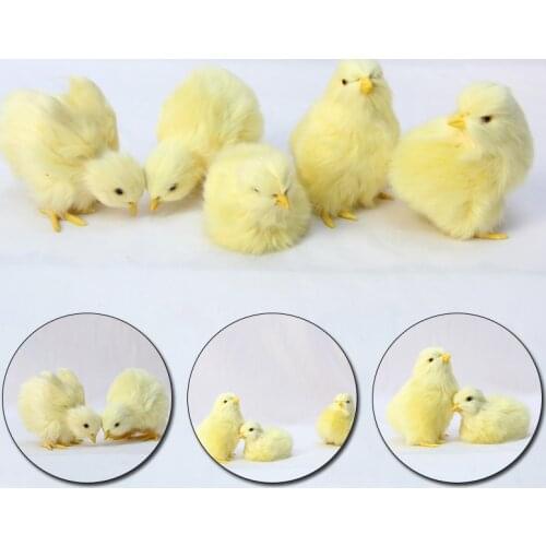 Simulation Chick Plush Toy Realistic Furry Animal Doll Children Cognition Chicken Easter Gift Kids Soft Toy Birthday Gift