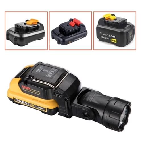 SALE Work Lamp For Makita For Dewalt Flashlight DCL510 10.8V 12V Li-ion Battery LED Cordless Work Light Portable Spotlight