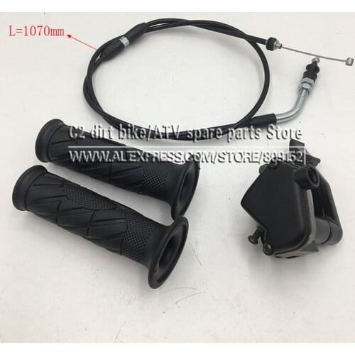 7/8" 22mm Motocross Handle Throttle Clamp Hand Grip with Twist Cable for 50-250CC ATV Quad Pit Dirt Bike Buggy Motorcycle Racing