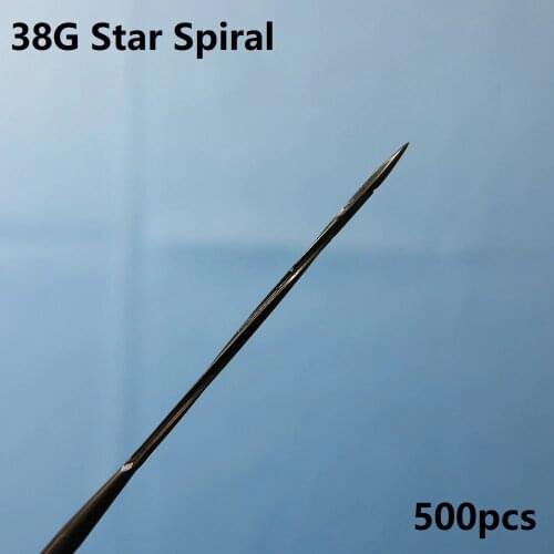500pcs Spiral star needles at 38G twisted star needles
