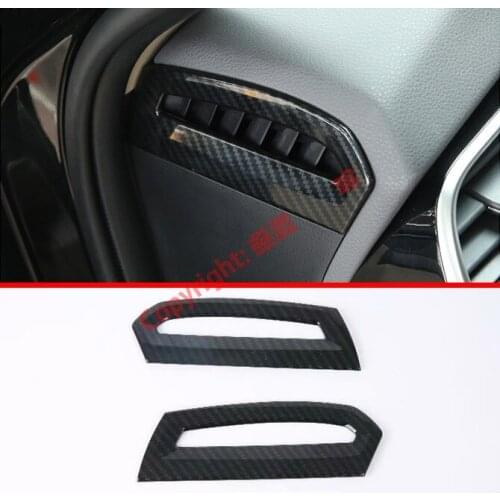 Carbon Fiber Style Interior Side Air-Condition Vent Outlet Cover Trim For Toyota Camry MK8 2018 2019