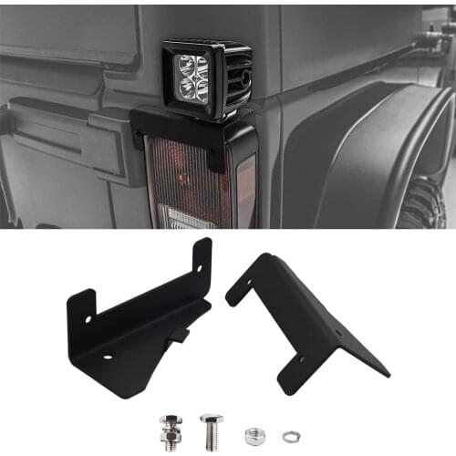 LED Mount Rear Backup Tail Light Mounting Brackets for LED Work/Pod/Cube Light Fits 2007-2018 Jeep Wrangler JK