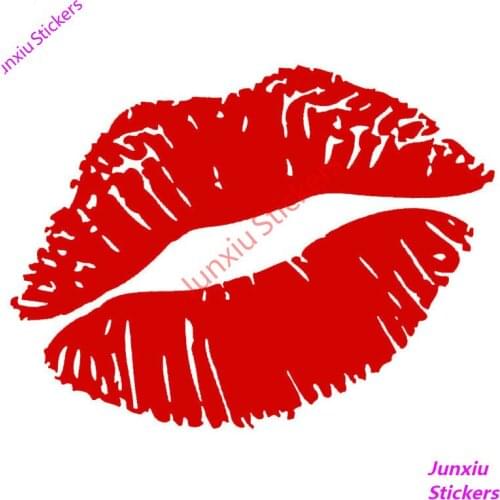 Reflective Graffiti Sexy Red Lips Car Stickers Styling Funny Cover Scratches Waterproof Bumper Decals Accessories KK20*14cm