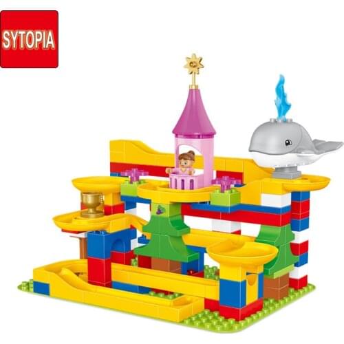 Sytopia Super Slide Marbles Children Safe Building Blocks Big Size Educational Toy For Baby Kid Gift Toy Compatible With Duploe