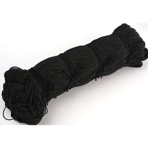 3MM x1000M THIN ROUND BLACK/ WHITE ELASTIC LUREX METALIC CORD SWING TAG GIFT WRAPPING Ornaments Elastic Cords String