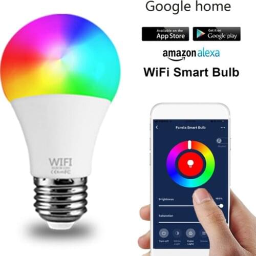 15W Smart Wifi Light Bulb Dimmable RGB+CCT Voice Control Lamp For Amazon Alexa Google Assistant E27 B22 LED Night Light