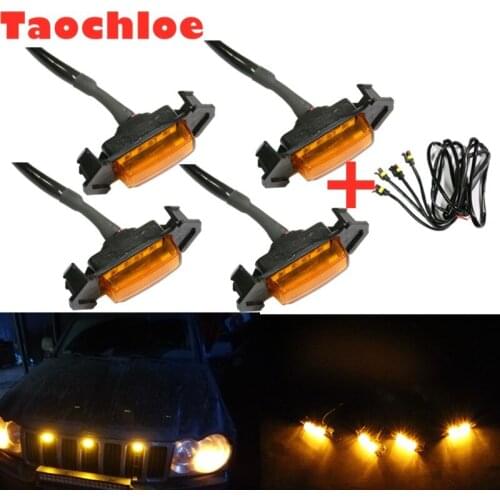 Universal Amber white 12v Front Grille Lighting For 2016-2020 Toyota Tacoma w/TRD Pro Grill ONLY Front Grille Lighting DRL
