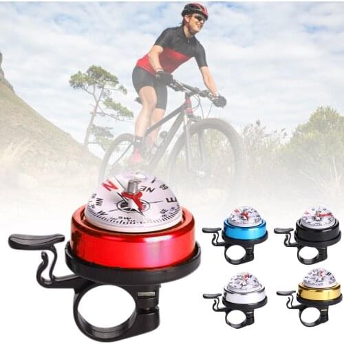 Bike Compass Warning Bells Aluminium Alloy Clear Sound Bicycle Compass Bell Waterproof Tricycle Bells Safety Riding Accessories