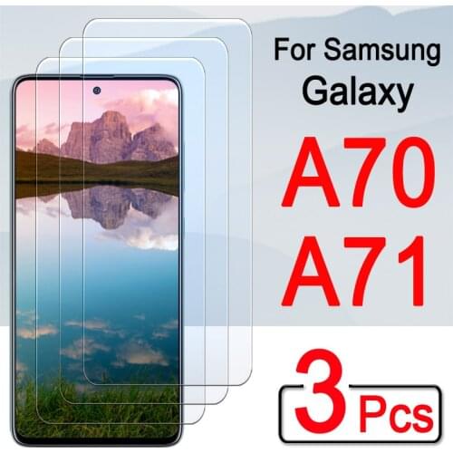 Protective Glass for samsung a71 a70 screen protector galaxy a 71 70 71a 70a armored tempered glas sam glaxay sheet film 1-3pcs
