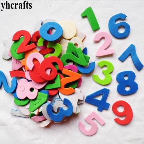 1bag/LOT,Mixed color 0-9 number foam stickers Kids toy Scrapbooking kit.Early learning educational toys Kindergarten crafts OEM