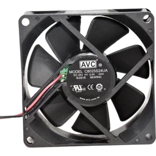10pcs wholesale new For AVC c8025s24ua 24v 0.3a inverter fan 8cm 8025 80x80x25mm 80mm server inverter blower cooling cooler
