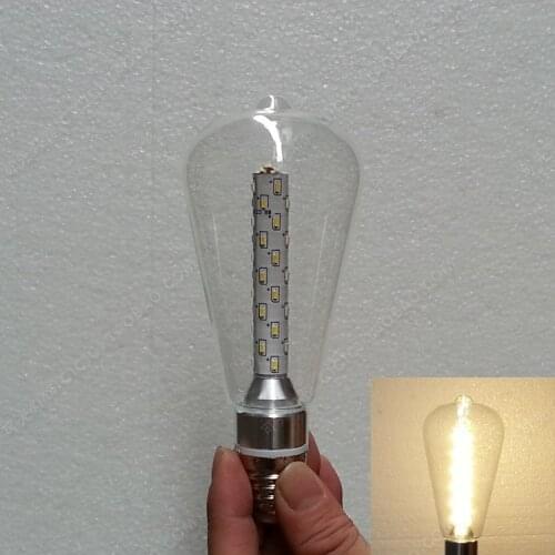 8PCS Edison LED Column Corn Bulb 6W ST64 Screw E27