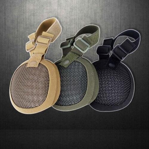 Tactical Helmet Adaption Steel Mesh Ear Protection Tactical Outdoor Field Equipment