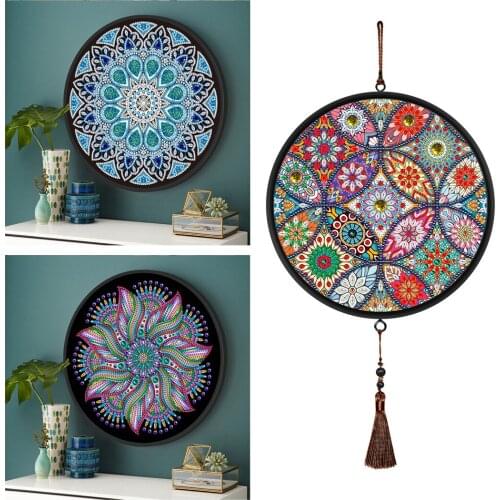 DIY 5D Special Shaped Diamond Painting Ornament Bohemia Geometry Pattern Diamond Embroidery for Home Decorations