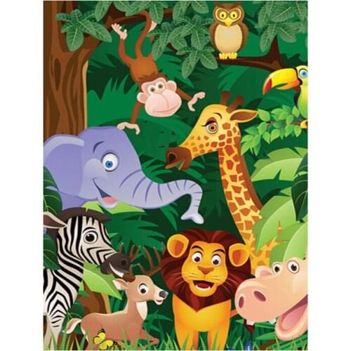 DIY full Diamond painting Animal Paradise kid Room Bedroom New Cartoon Anime Full Drill Vertical Edition Entrance Stick diamond