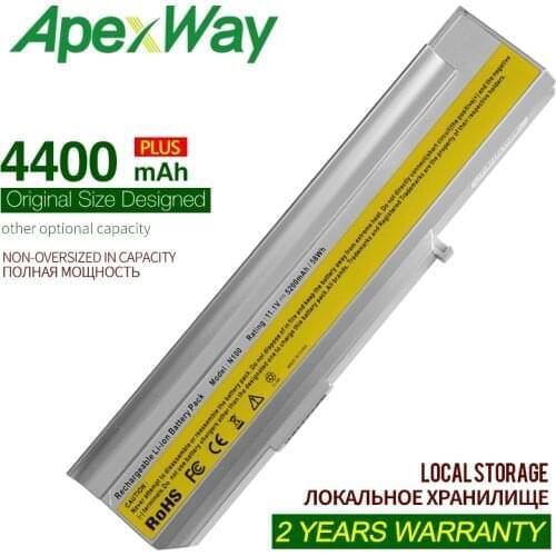 ApexWay 4400mAh 10.8V N100 laptop battery Lenovo 42T5252 42T5256 92P1186 92P1184 3000 C200 8922 0689 0768 N200 n100 0769