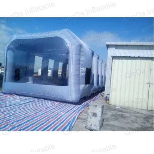 Automobile car workstation inflatable spray paint booth with 2 blowers